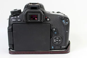  Autentice din Piele Adevărată Proteja Jumătate Caz Grip pentru Canon EOS Rebel T6s T6i 750D 760D
