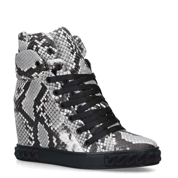  Femei Grey Snake din Piele Dantela-up Adidași cu Talpă Înălțime în Creștere în aer liber Pantofi Casual de Stradă Pop Doamnelor Scurt Bottes Pantofi