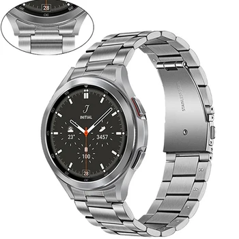  Din oțel inoxidabil curea Pentru Samsung Galaxy Watch 4 40mm/42mm/44mm/46mm Bărbați Femei Brățară de Metal cu Trei-Șirag de mărgele curea Accesorii