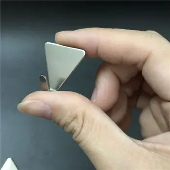  5PCS Mici lipici cleme in miniatura triunghiulare din oțel inoxidabil cârlig de sârmă stick cinci mici decoratiuni cârlig