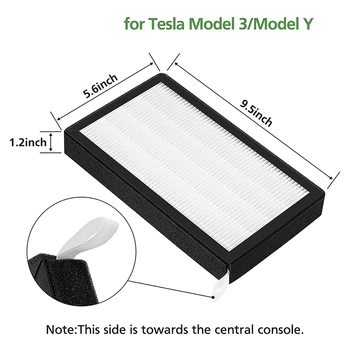  Pentru Tesla Model 3 Y Masina Aer Cabina Filtru HEPA Admisie de Aer Înlocuire Filtru Cu Trusa de scule Activat de Carbon 4 buc/Set