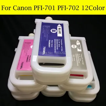  12 Piese/Lot Format Mare Cartuș de Cerneală Pentru Canon PFI-701 PFI-702 Pentru Canon iPF8100 iPF9100 IPF8110 IPF9110 Printer