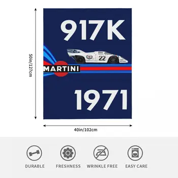  Martini Racing Porsche 917K Arunca Pătură din Fleece Pătură BedBlanket SofaBlanket de Pluș Flanel Confortabil lenjerie de pat de Acasa de călătorie