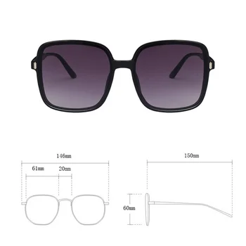  OLOPKY Supradimensionat ochelari de Soare Patrati Femei 2022 Lux Designer Cadru Mare Gradient de Nuante pentru Femei ochelari de Soare Gafas De Sol Hombre
