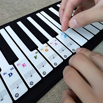  Transparent Detașabil Muzică de Pian Decal Note de Pian Tastatură Autocolante X-01ZD Pian Electronic Spectru Autocolant Simbol 2-4 Ani