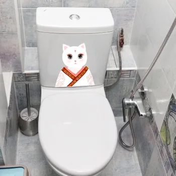  ZTTZDY 21*21.9 CM Frumoasă Pisică Acasă WC Lavoar Decor de Perete Autocolant Decal Moda T3-0214