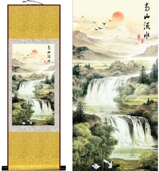  Munte și Râu pictura Chineză scroll peisaj pictura pictura pictura decor acasă