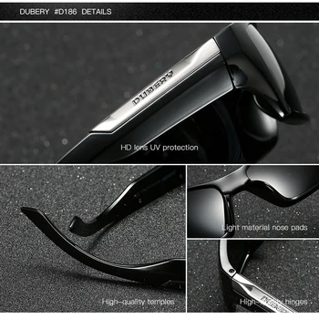  DUBERY Design de Brand Polarizat ochelari de Soare Barbati de Conducere Nuante de sex Masculin Ochelari de Soare pentru Barbati Siguranță de Moda se Răcească Oculos Cutie Rotundă
