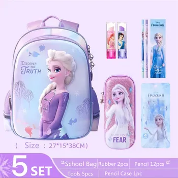 Disney Frozen Ghiozdane Pentru Fete Cu Elsa Anna Primare Student Umăr Ortopedice Rucsac Clasa 1-5 Copii Birhtday Cadouri Mochila