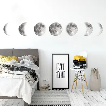 Creative 3d moon phase autocolante de perete Pentru Casa, Living Decor de Perete de Artă Murală Decalcomanii de Fundal Decorare Luna Autocolante