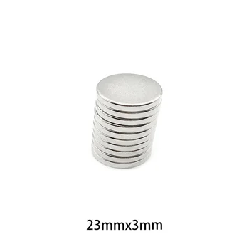  2~100BUC 23*3mm Super-Puternic, Puternică Vrac Rotund Neodim Magneți din Neodim Discuri 23mm x 3mm Dia N35 pământuri Rare Magnet 23*3mm