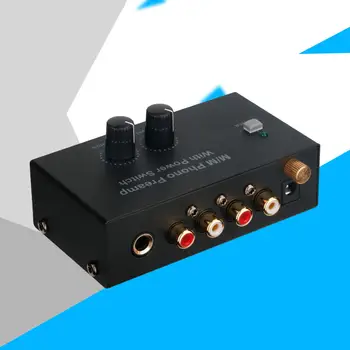  Mini Phono placă Turnantă Preamp Record Player cu Nivelul de Control al Volumului de Intrare Stereo /TRS Ieșire