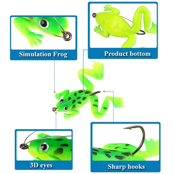  5 Culori Momeală Artificială de Pescuit Tail Spinner Bait Kit pentru cap de șarpe Moale Broasca Wobbler Accesorii de Pescuit la Crap Swimbait
