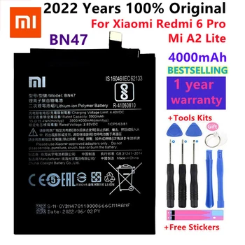  Noua Originala Real 4000mAh BN47 Baterie cu adeziv autocolant Pentru Xiaomi Redmi 6 Pro 6Pro / Pentru Xiaomi Mi A2 Lite Baterie +Instrumente