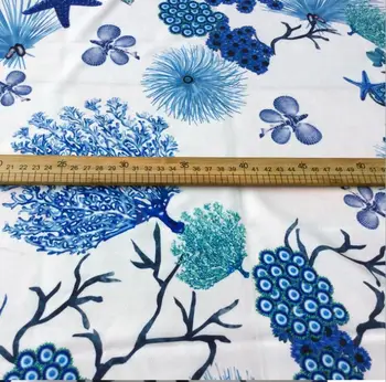  Moda Imita Satin de Matase Pânză Nouă Fulg de nea Satin tipar Digital steaua de mare Tesatura Pentru Femei Rochie Bluza Tela Ț DIY