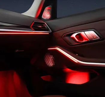  Pentru BMW Seria 3 G20 G28 2019-2022 Ecran de Control cu Led-uri Benzi Decorative Mașină Atmosfera aprins becul de Iluminat Incandescente Tweeter