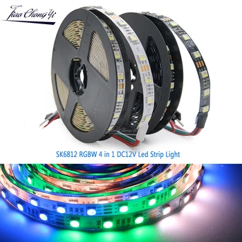  SK6812 RGBW LED strip lumină 4 în 1 DC12V 60LEDs/m similare WS2812B Led-uri Individuale Adresabile RGBWW banda LED 5m