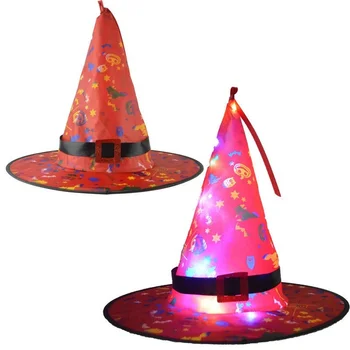  10buc Adult Copii Luminat Pălării de Vrăjitoare Strălucire Agățat Pandantiv Lumini Șir de Gradina Curte Copac Ziua Nuntii Festival de Halloween