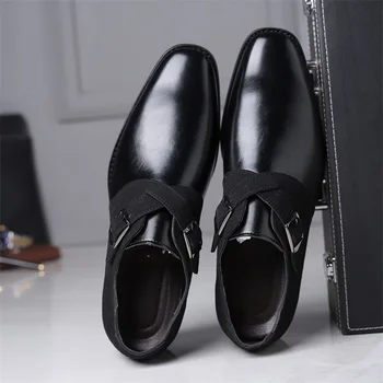  2022 Oameni de Afaceri Pantofi Oxford din Piele de Lux, pantofi Rochie Casual subliniat Pantofi eleganți Pentru Bărbați Moda Confortabil Nunta plat