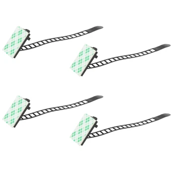  80buc Negru Lipicios Reglabil Legături de Sârmă Cablu Cleme de Prindere din Plastic Auto-Adeziv pentru cabluri Repara Titularului Clipuri