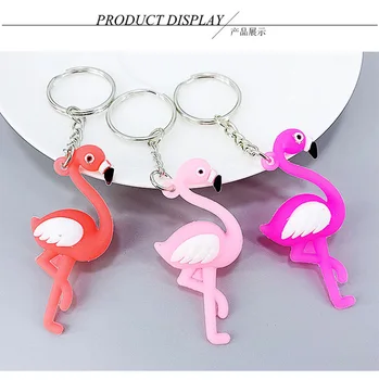  100buc/lot Flamingo Breloc Drăguț Animale Auto Cheie Lanț Inel Sac de Bărbați și Femei Bijuterii Pandantiv $33