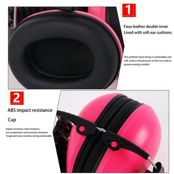  2 BUC Anti-Zgomot antifoane Zgomot de Protecție dispozitive de Protecție a Auzului Și a Zgomotului Reducere antifoane, Roz si Albastru