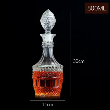  Decantor Pahar de Whisky Mulțime Sticla de Vin Cristal Bere Recipiente de Sticle Cupa Acasă Bara de Instrumente Decor 250/500/750/800/900/1000ML