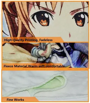  Anime Fleece Pătură Yashahime Printesa semi-Demon Towa Higurashi Setsuna quilt covor moale lenjerie de pat accesorii 200x150cm