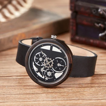  Creative Potrivite Decor Cadrane De Lemn Watch Mens Naturale Wanlut Lemn Curea Cuarț Ceas Militar Unic Reloj De Madera Cadou