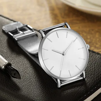  Bărbați Ceas Quartz Casual, Ceasuri Metalice Simple Oră Reloj Cuarț Ceas Montre ochiurilor de Plasă din Oțel Inoxidabil erkek kol saati masculino ceas