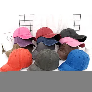  Multi-culoare Unisex Capac de Culoare Simplu Spălate Bumbac Șapcă de Baseball pentru Bărbați și Femei Casual Reglabil în aer liber Camionagiu Snapback băiat și fată Pălării