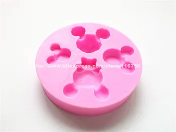 Nou! Transport gratuit Mouse-ul Cap în Formă de Mucegai Silicon Decorare Tort Fondant Tort 3D Alimente Grad Silicon Mucegai 202