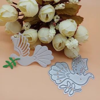  Pacea Liniștită Porumbel cu frunze de Măsline Noi Moare de Tăiere Scrapbooking Moare Metal Ștanțare Timbre și să moară pentru Luare de Card DIY