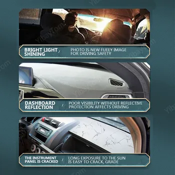  Covor de Bord mat pentru Hyundai Elantra 2001-2006 XD I30 tabloul de Bord Auto Capac de Catifea Neagră blocuri de praf reduce zgomotul accesorii auto