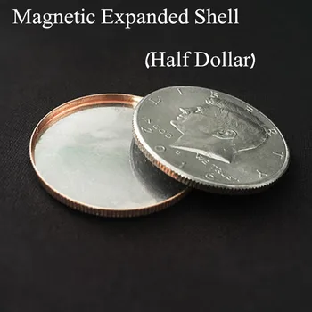  Magnetic Extins Shell (Jumătate de Dolar) Monedă Magie Trucuri Iluzii Magice Accesorii Iluzii Truc de Magician trucuri de magie
