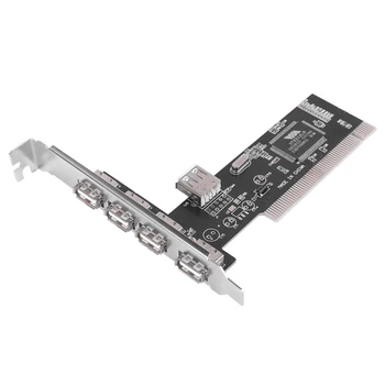 VT6212L Chip 480Mb/s PCI la USB 2.0 Adaptor de Card de Expansiune USB de Mare Viteză PCI Controler de Carduri pentru Desktop Accesorii