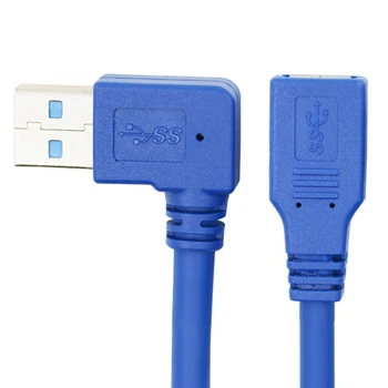  USB3. 0 Cablu de Extensie Cotul Drept USB90 Gradul Cablu de Date Cablu de Conectare USB de sex Masculin La Feminin Adaptor Cablu 0.3 M