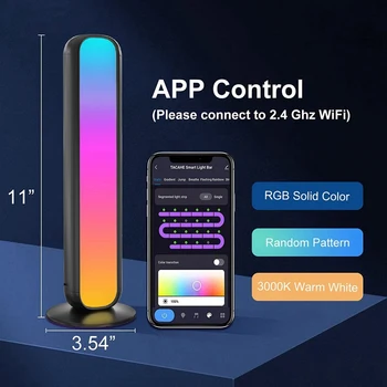  Wifi Inteligent de Lumină Ambientală Bar - APP de Control de Sunet Recunoaște Monitor de Fundal,Lucru Pentru Alexa Si Google Asistent Pentru TV