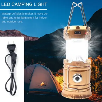  2019 DUS Portabil Camping Lanternă Solară Lanterne Reîncărcabile Lampă de Mână pentru Drumeții în aer liber de Iluminat de Urgență