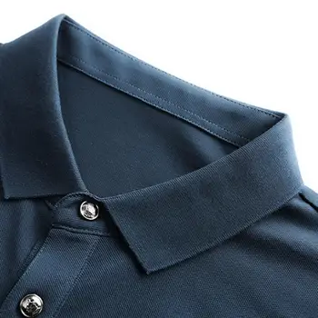  Barbati Tricou Polo Top Broderie de Absorbție de Umiditate Stilul de Bază Barbati Regular-fit Pulover Tricou pentru Munca de Birou de Îmbrăcăminte pentru Bărbați