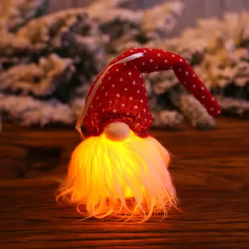  De crăciun Iluminat Pitic de Păpuși Pandantiv Gnome Papusa de Plus decor Agățat Ornament Interior Petrecere de Casa Noua Anul 2021