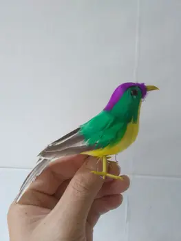  Drăguț simulare violet&green bird model de plastic & blanuri mini cadou pasăre de aproximativ 12cm 1335
